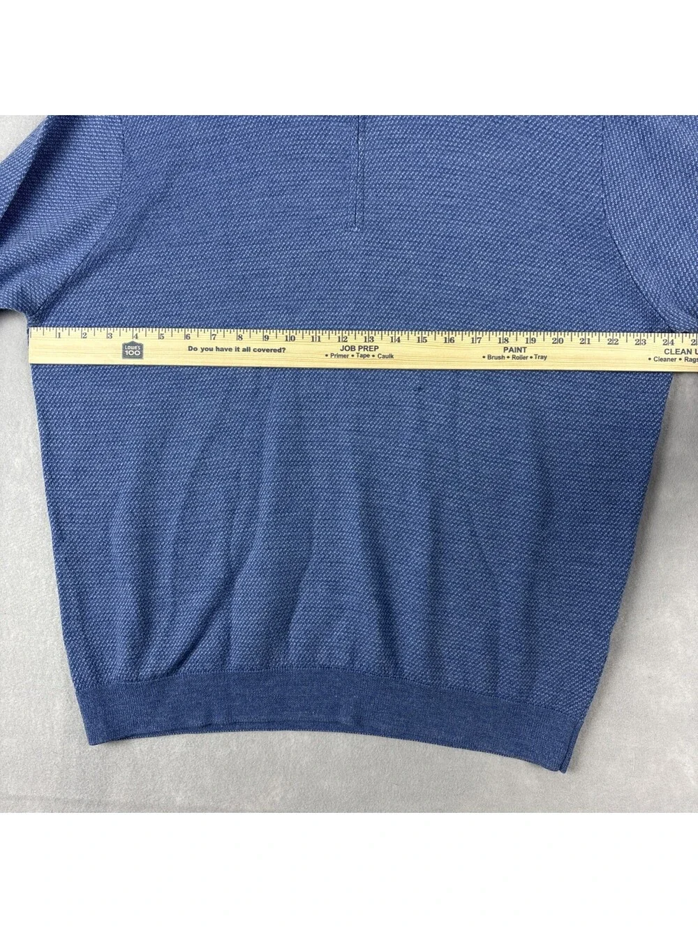 Peter Millar Crown Crafted Merino Wool Quarter Zip Sweater XL Blue Excursionist